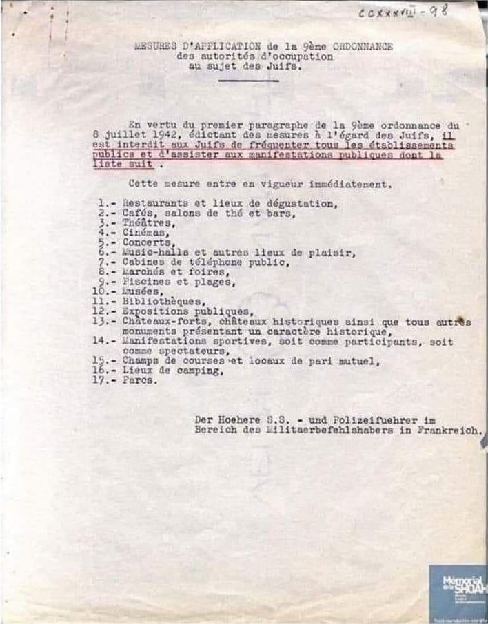 apprendre de ses erreurs mais aussi de celles des autres ordonnance 1942 juifs